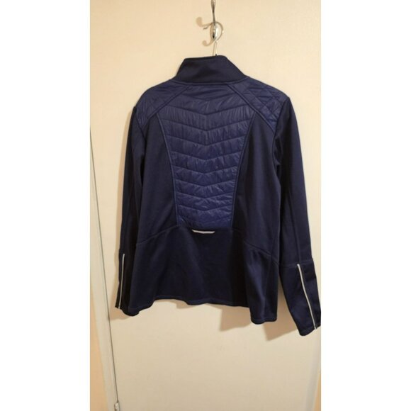 Champion Jacket Quarter Zip Womens Size XL Blue Thumb Holes Duo Dry Camp Hike - Picture 2 of 12